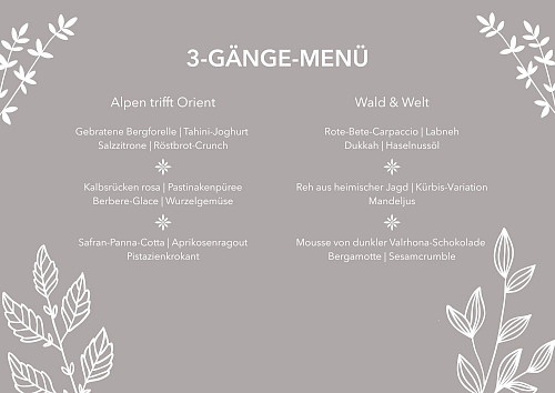 3-Gänge-Auswahlmenüs